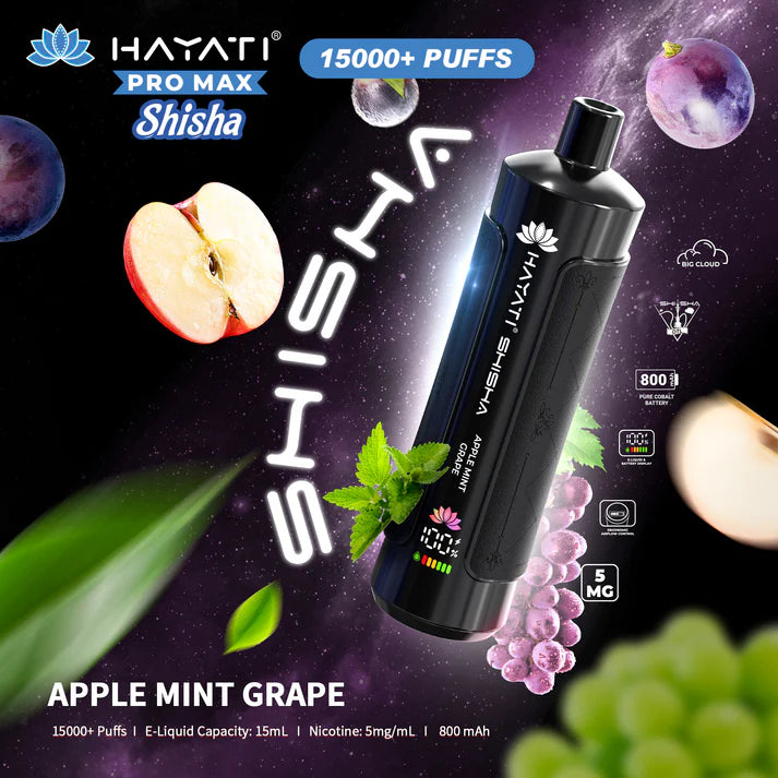Buy cheapest online Hayati Shisha 15000 - Apple Mint Grape at lowest price in uk