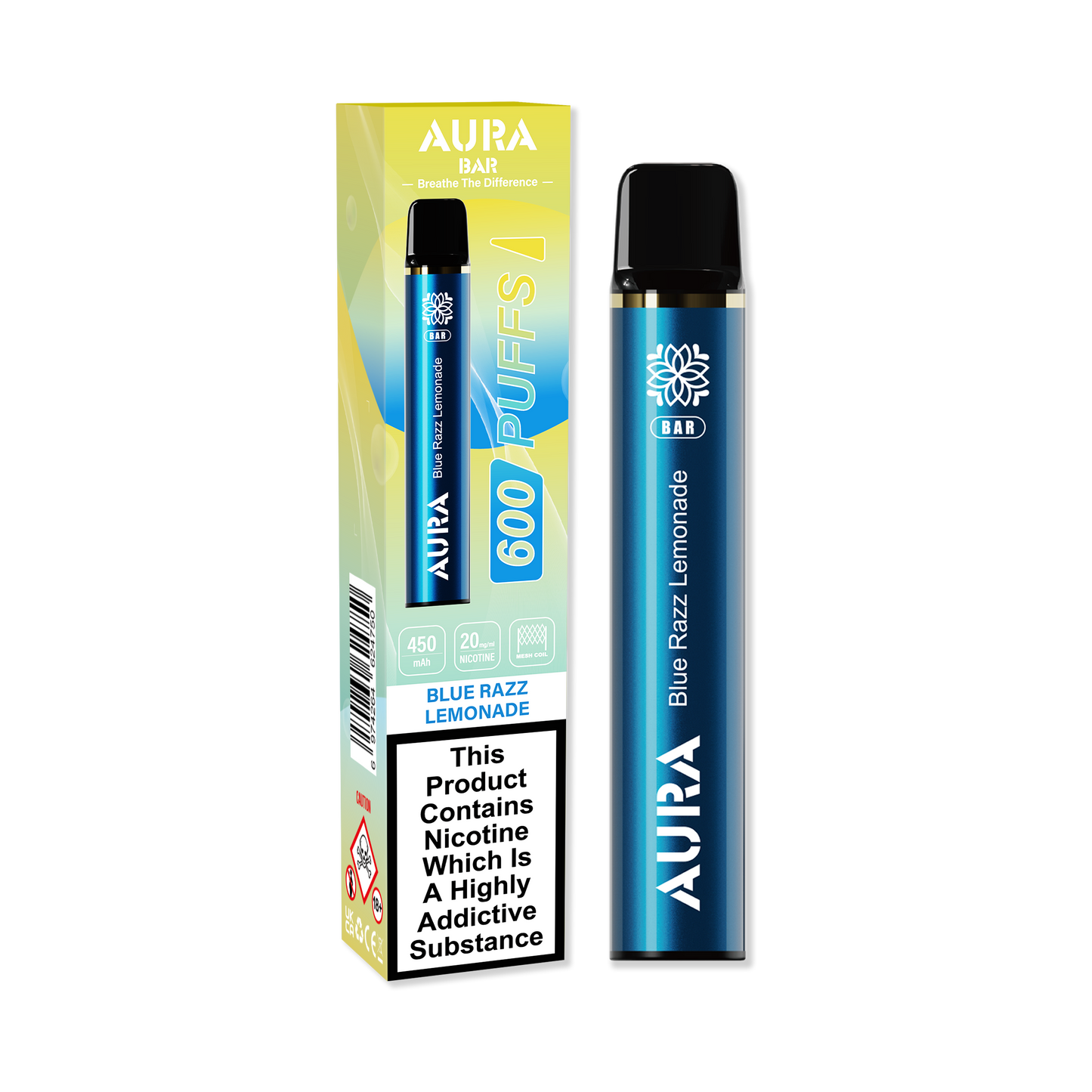 Aura Bar 600 Puffs Disposable Vape Device - 20MG