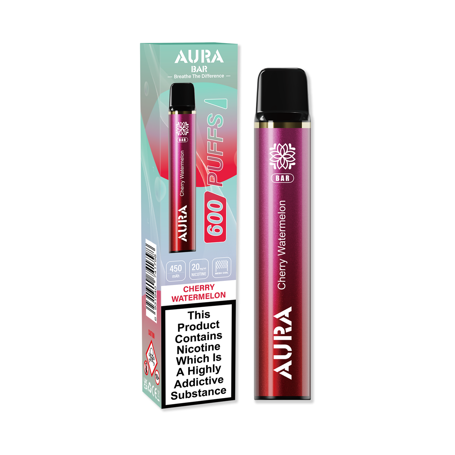 Aura Bar 600 Puffs Disposable Vape Device - 20MG