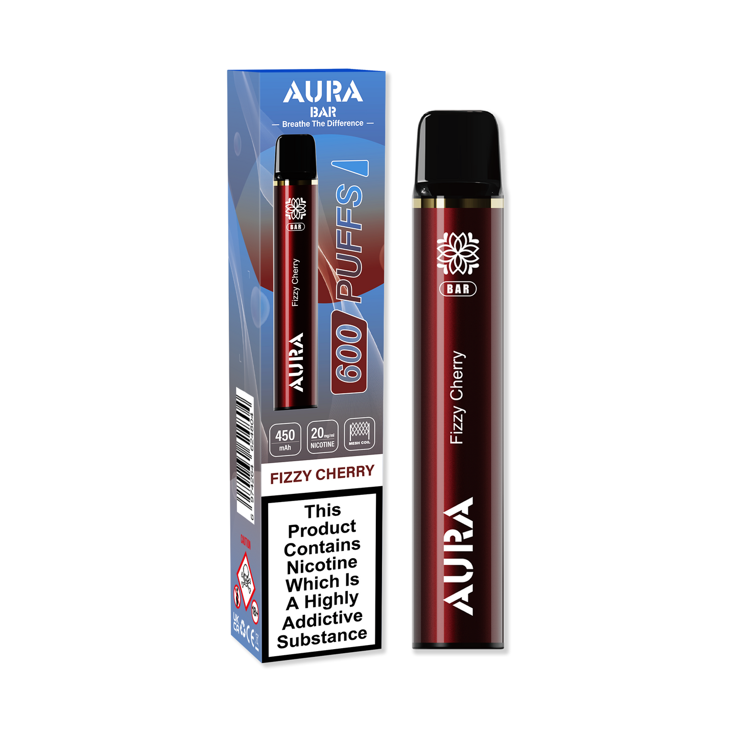 Aura Bar 600 Puffs Disposable Vape Device - 20MG