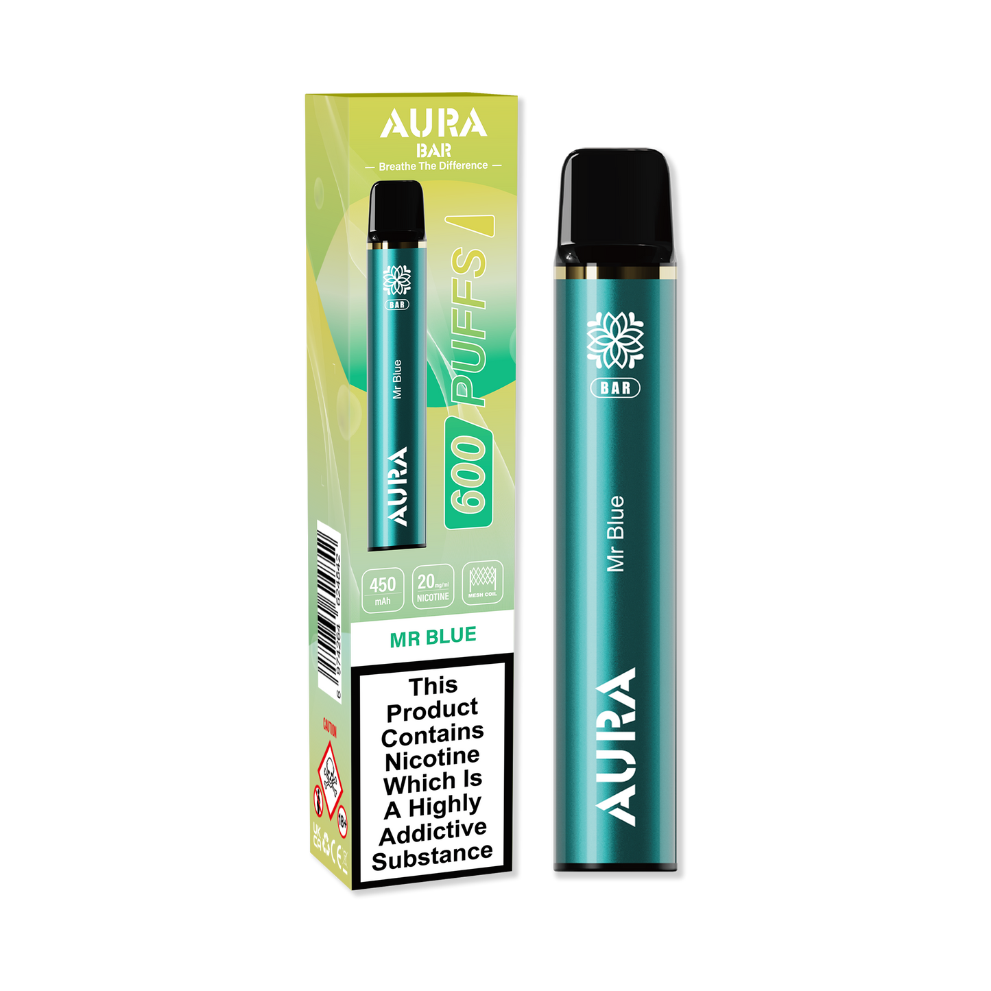 Aura Bar 600 Puffs Disposable Vape Device - 20MG