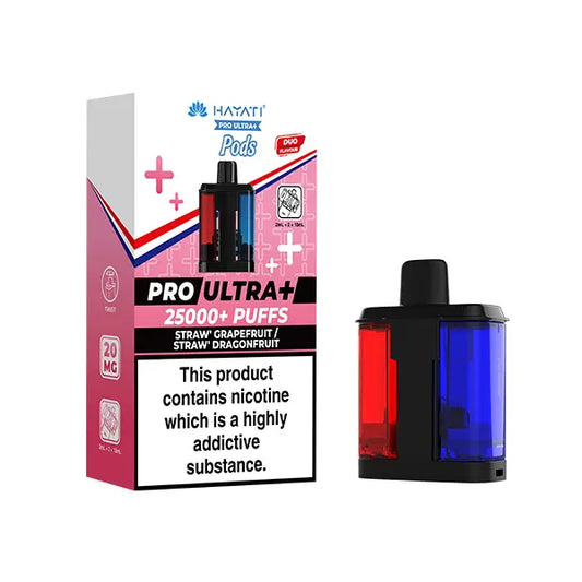 Hayati Pro Ultra Plus 25k Pods - Straw' Grapefruit / Straw' Dragonfruit