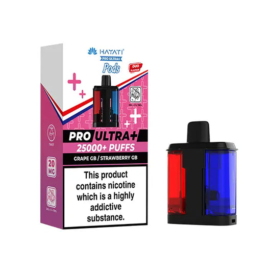 Hayati Pro Ultra Plus 25k Pods - Grape GB / Strawberry GB