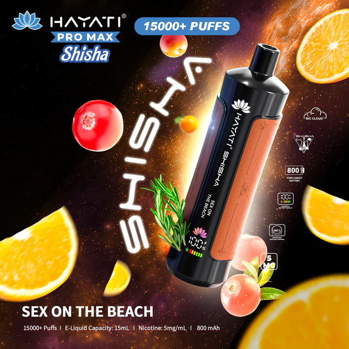 Buy cheapest online Hayati Shisha 15000 - Sex On The Beach at lowest price in uk