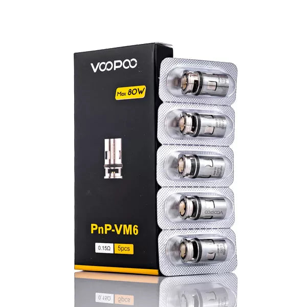 Buy cheapest online Voopoo PnP VM6 Coils 0.15 Ohms - Pack of 5 at lowest price in uk