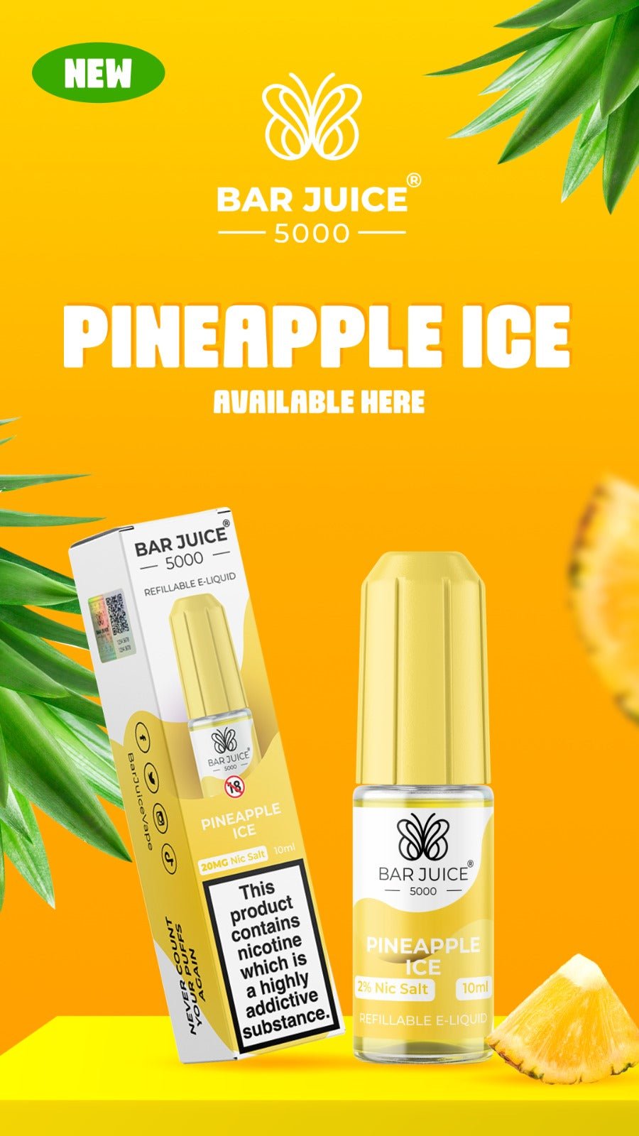 Buy cheapest online Bar Juice 5000 Nic Salt - Pineapple Ice at lowest price in uk