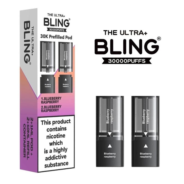 The Bling Ultra Plus 30k Vape Pods - Blueberry Raspberry