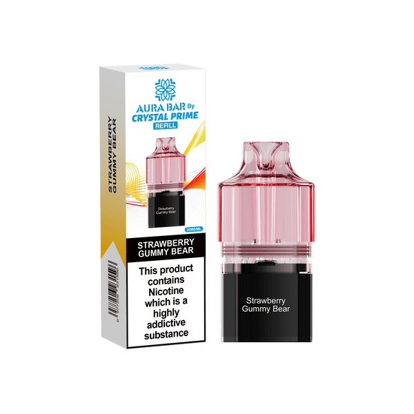 Crystal Prime 10000 Vape Pods - Strawberry Gummy Bear