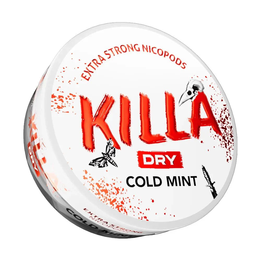 Buy cheapest online Killa Dry Nicotine Pouches Cold Mint - 9.6mg at lowest price in uk