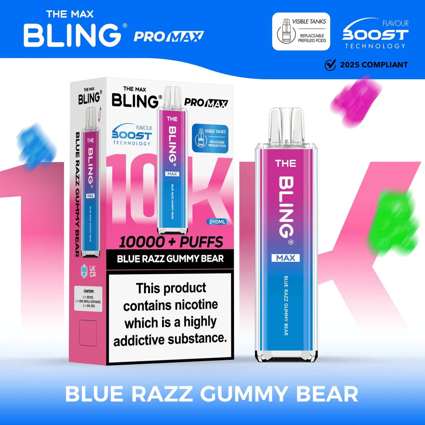 The Crystal Bling Max 10000 - Blue Razz Gummy Bear