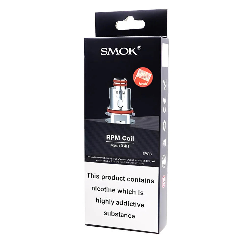 Buy cheapest online SMOK RPM Coils 0.4 Mesh - Pack of 5 at lowest price in uk
