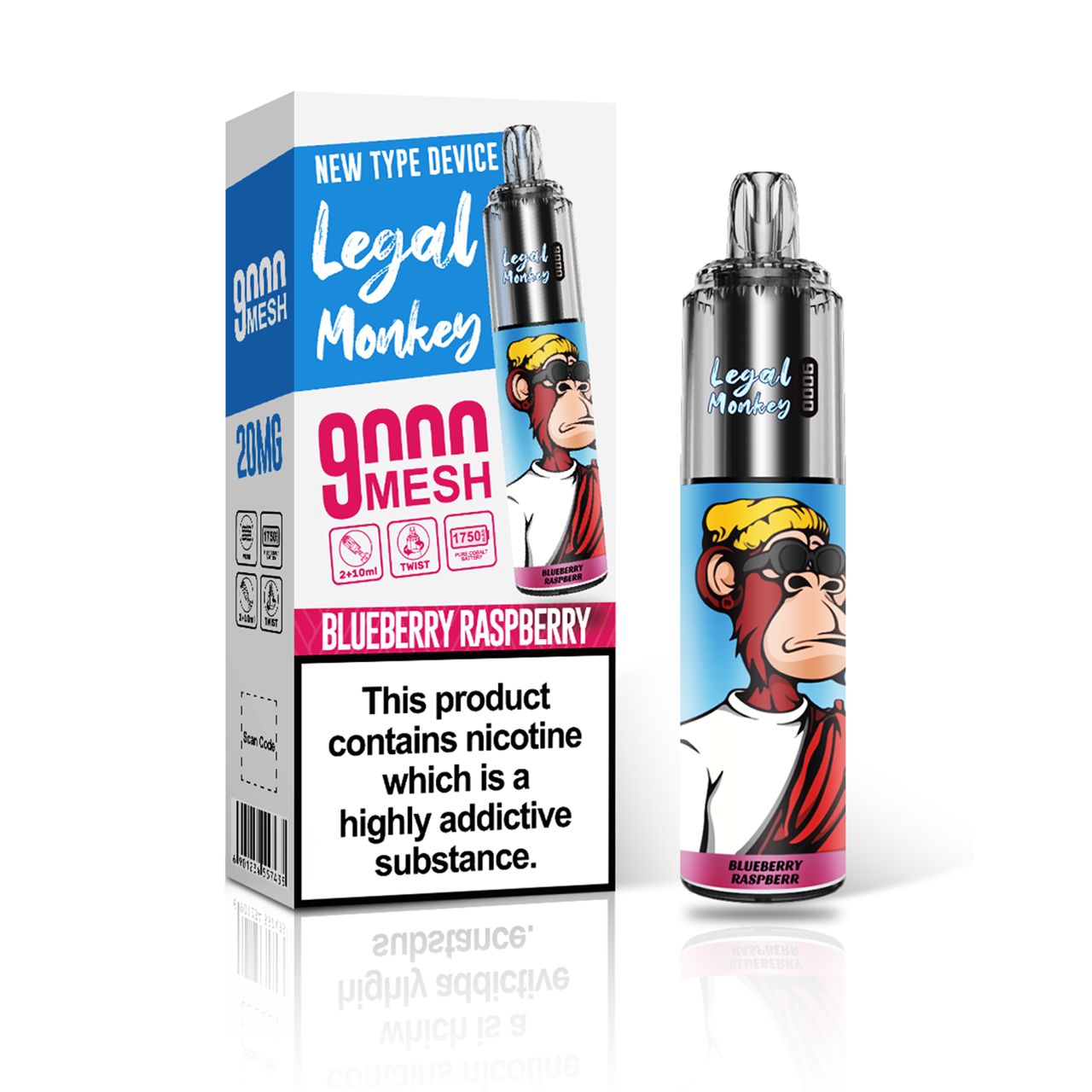 Buy cheapest online Legal Monkey 9000 - Blueberry Raspberry at lowest price in uk