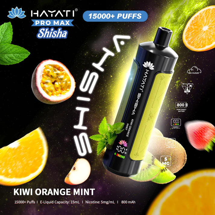Buy cheapest online Hayati Shisha 15000 - Kiwi Orange Mint at lowest price in uk