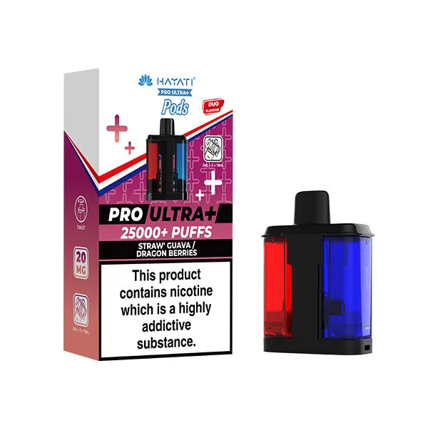 Hayati Pro Ultra Plus 25k Pods - Straw' Guava / Dragon Berries