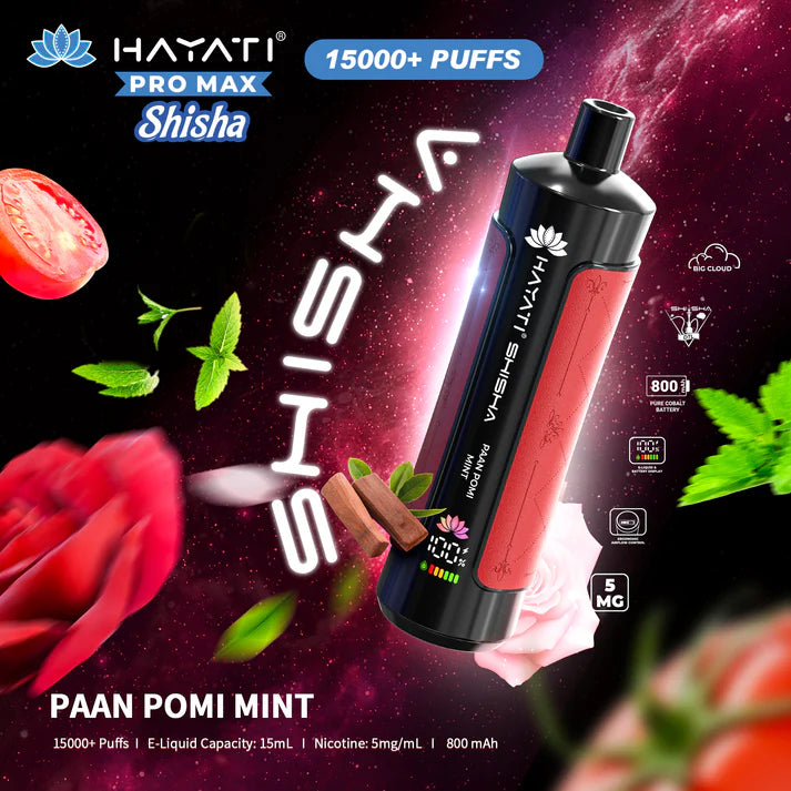 Buy cheapest online Hayati Shisha 15000 - Paan Pomi Mint at lowest price in uk