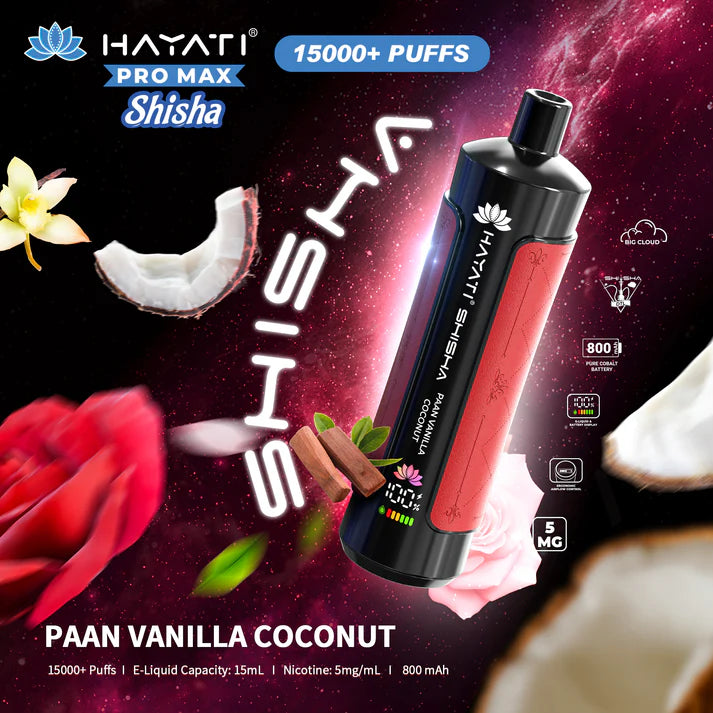 Buy cheapest online Hayati Shisha 15000 - Paan Vanilla Coconut at lowest price in uk