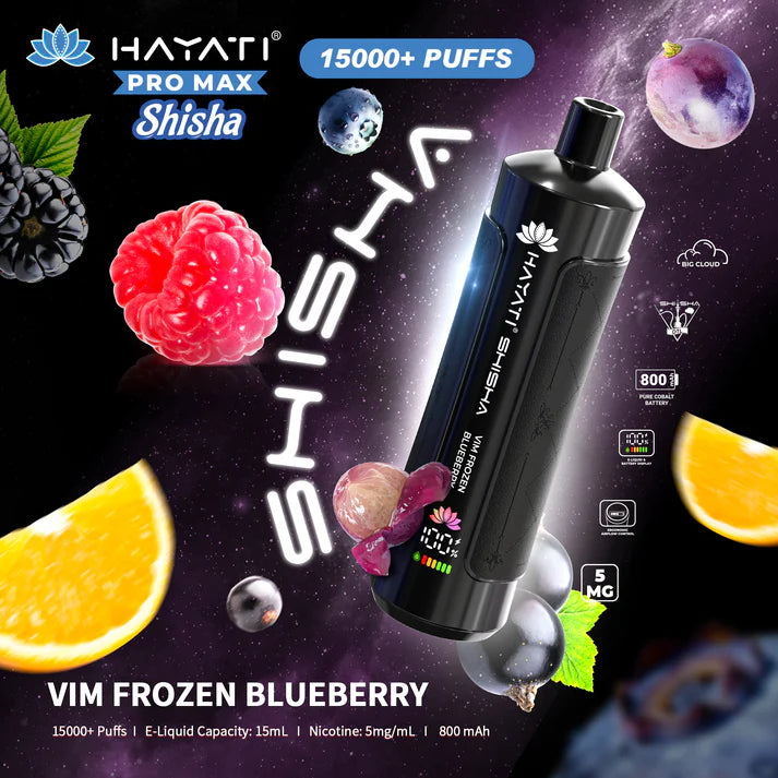 Buy cheapest online Hayati Shisha 15000 - Vim Frozen Blueberry at lowest price in uk