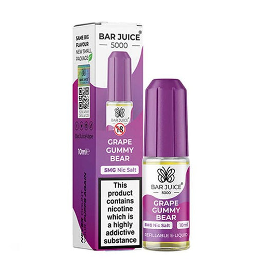 Buy cheapest online Bar Juice 5000 Nic Salt - Grape Gummy Bear at lowest price in uk