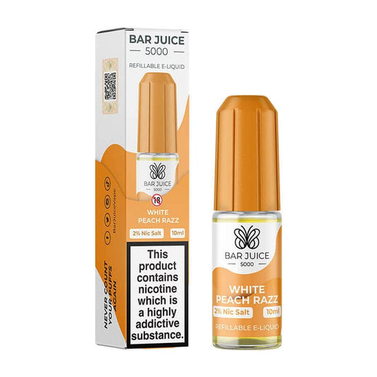 Buy cheapest online Bar Juice 5000 Nic Salt - White Peach Razz at lowest price in uk