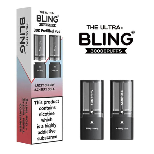 The Bling Ultra Plus 30k Vape Pods - Fizzy Cherry/Cherry Cola