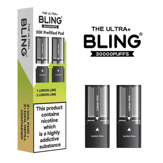 The Bling Ultra Plus 30k Vape Pods - Lemon Lime