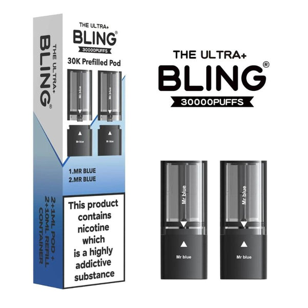 The Bling Ultra Plus 30k Vape Pods - Mr Blue