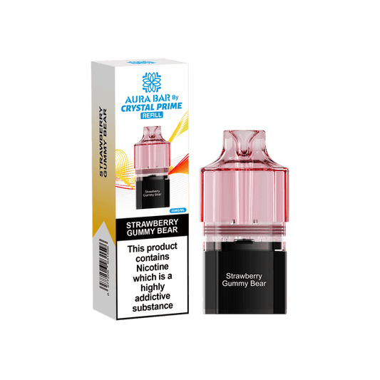 Crystal Prime 10000 Vape Pods - Strawberry Gummy Bear