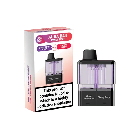 Aura Bar Twist 40k Pods - Grape Berry Burst / Cherry Berry
