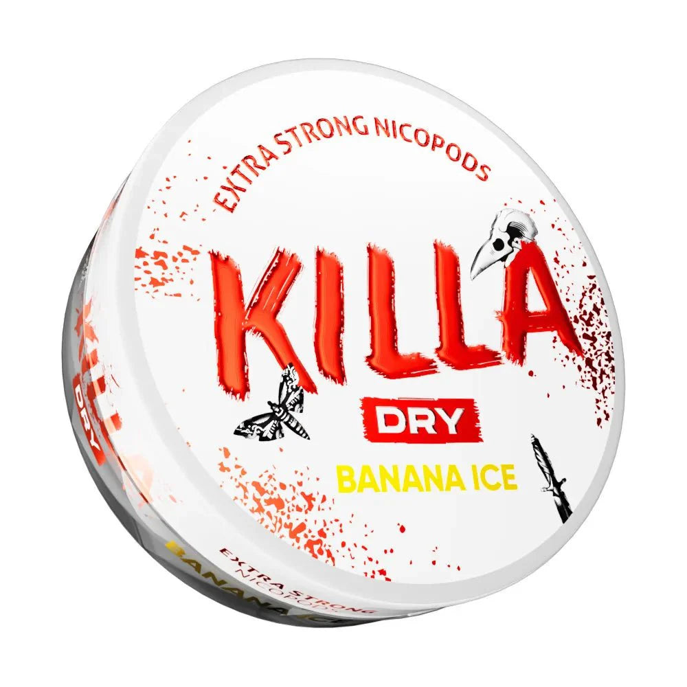 Buy cheapest online Killa Dry Nicotine Pouches Banana Ice - 9.6mg at lowest price in uk
