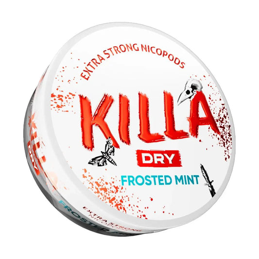 Buy cheapest online Killa Dry Nicotine Pouches Frosted Mint - 9.6mg at lowest price in uk