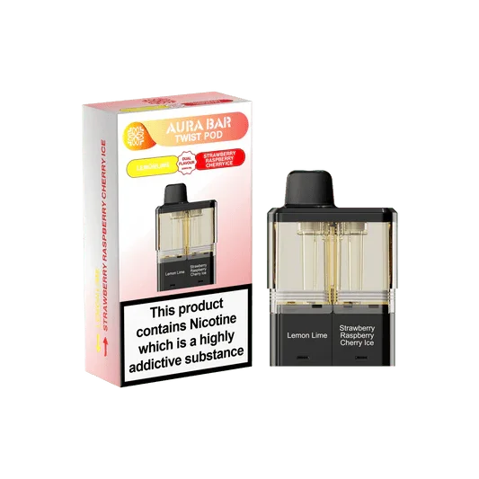 Aura Bar Twist 40k Pods - Lemon Lime / Strawberry Raspberry Cherry Ice