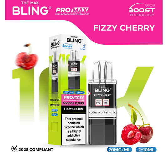 The Crystal Bling Max 10000 Pods - Fizzy Cherry